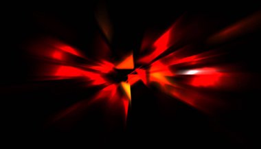 Parlayan ışıkları hareket ettirmenin havalı arka planı. Tasarımınız için canlı renkli bir portal şablonu. Işık ışınları ve hareket halindeki ışıldayan parçacıklar bir solucan deliği şekli oluşturuyor..