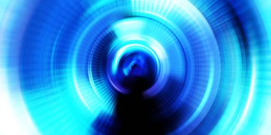 Parlayan neon ışıkları. Parlak sunum tasarım şablonu. Fotoğraf makinesi konsepti. Soyut arkaplan. Dönen ışık ışınları. Hareketli kavramsal duvar kağıdı. Grafik dijital illüstrasyon. 