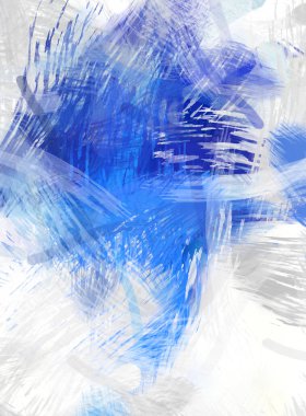 Soyut arkaplanda pürüzlü fırça darbeleri. Fırça boyası. Renkli boya darbeleri. Eşsiz duvar sanatı. Tuvaldeki modern sanat. Renkli çağdaş sanat eserleri.