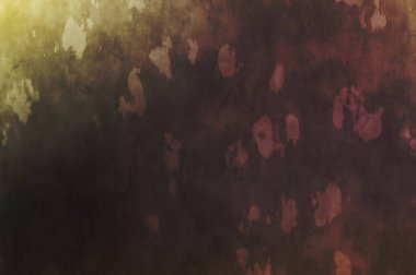 Gergin bir geçmişi ve sıkıntılı bir yapısı var. Renkli tozlu şablon. Tasarımınız için doku ve elementler. Çizik ve lekeli duvar kağıdı. Gotik duvar.