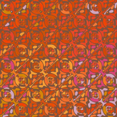 Yaratıcı karalama sanatı farklı şekil ve dokulara sahip kusursuz desen. Kolaj. Sanatsal arka plan. Soyut duvar kağıdı. Dekoratif hippi fayansları.