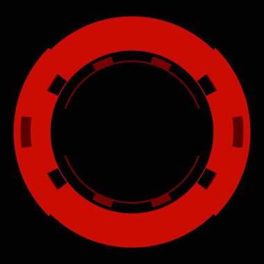 Fütürist dairesel gövde arayüzü elementi. Soyut çember geometrik arkaplan. Dijital teknolojinin grafiksel çizimi.