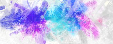 Soyut arkaplanda pürüzlü fırça darbeleri. Fırça boyası. Renkli boya darbeleri. Eşsiz duvar sanatı. Tuvaldeki modern sanat. Renkli çağdaş sanat eserleri.