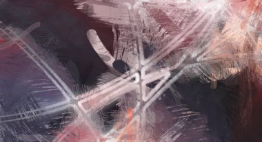 Soyut arkaplanda pürüzlü fırça darbeleri. Fırça boyası. Renkli boya darbeleri. Eşsiz duvar sanatı. Tuvaldeki modern sanat. Renkli çağdaş sanat eserleri.