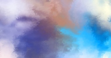 Modern fırça darbeleri. Poster, duvar sanatı, afiş, kart, kitap kapağı veya ambalaj için rahatlatıcı kompozisyonun yumuşak renkli çizimi. Pastel renklerle suluboya. 