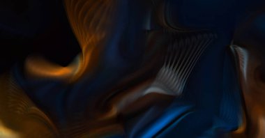 Hareketli girdapların soyut çizimi. Titreşimli renkli kıvrımların dönen akışı. Kıvrımlı ve kıvrımlı arka plan ve çizgiler. Garip duvar kâğıdı tasarımı. Dalgalanma arkaplanı.