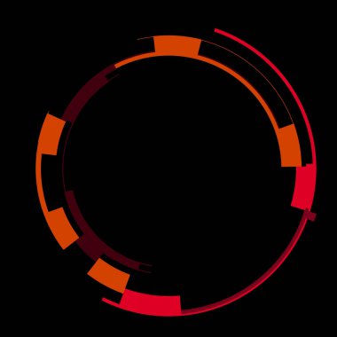 Fütürist dairesel gövde arayüzü elementi. Soyut çember geometrik arkaplan. Dijital teknolojinin grafiksel çizimi.
