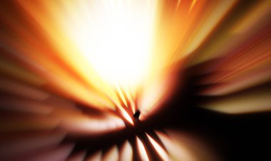 Siyah zemin üzerinde ışık parçacığı izleri. Parlayan parçacıkları ve çizgileri olan ışık patlaması yıldızı. Güzel hareketli soyut ışınlar duvar kağıdı. Renkli Patlama grafiği. Işık ışınlarının patlaması. 