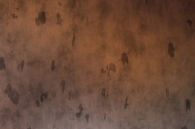 Gotik bir duvarda sıkıntılı ve kirli desenler var. Lekeli renkli hasarlı şablon. Tasarımınız için doku ve elementler. Pis duvar kâğıdı. Grunge arkaplanı.