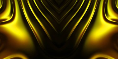 Renkli dalgalı yansıtıcı duvar kağıdının üç boyutlu çizimi. Duvar kağıdı, afiş, arkaplan, kart, kitap kapağı veya web sitesi için grafiksel illüstrasyon. Soyut parlak arkaplan.