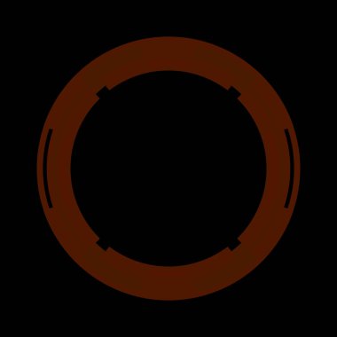 Fütürist dairesel gövde arayüzü elementi. Soyut çember geometrik arkaplan. Dijital teknolojinin grafiksel çizimi.