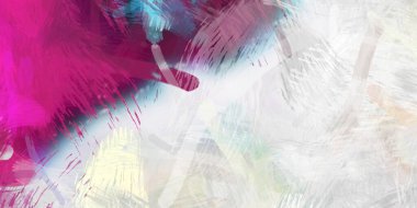 Soyut arkaplanda pürüzlü fırça darbeleri. Fırça boyası. Renkli boya darbeleri. Eşsiz duvar sanatı. Tuvaldeki modern sanat. Renkli çağdaş sanat eserleri.