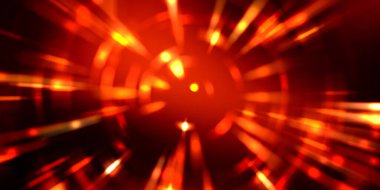 Parlayan ışıkları hareket ettirmenin havalı arka planı. Tasarımınız için canlı renkli bir portal şablonu. Işık ışınları ve hareket halindeki ışıldayan parçacıklar bir solucan deliği şekli oluşturuyor..