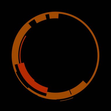 Fütürist dairesel gövde arayüzü elementi. Soyut çember geometrik arkaplan. Dijital teknolojinin grafiksel çizimi.