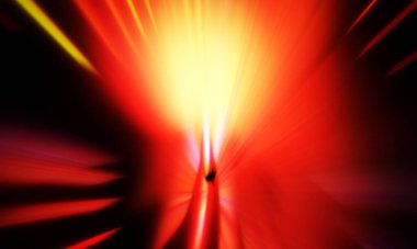 Siyah zemin üzerinde ışık parçacığı izleri. Parlayan parçacıkları ve çizgileri olan ışık patlaması yıldızı. Güzel hareketli soyut ışınlar duvar kağıdı. Renkli Patlama grafiği. Işık ışınlarının patlaması. 