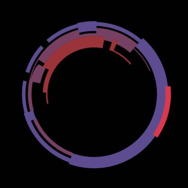 Fütürist dairesel gövde arayüzü elementi. Soyut çember geometrik arkaplan. Dijital teknolojinin grafiksel çizimi.