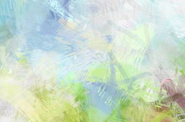 Soyut arkaplanda pürüzlü fırça darbeleri. Fırça boyası. Renkli boya darbeleri. Eşsiz duvar sanatı. Tuvaldeki modern sanat. Renkli çağdaş sanat eserleri.