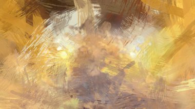 Soyut arkaplanda pürüzlü fırça darbeleri. Fırça boyası. Renkli boya darbeleri. Eşsiz duvar sanatı. Tuvaldeki modern sanat. Renkli çağdaş sanat eserleri.