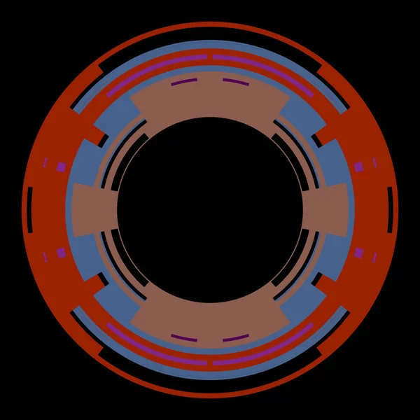 Elemento Interfaz Hud Circular Futurista Fondo Geométrico Círculo Abstracto Ilustración — Foto de Stock