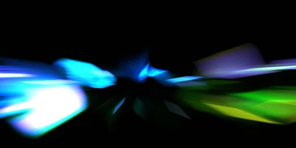 Energy Burst Beautiful Vivid Colors Dynamic Rays Light Isolated Black — Stock Photo, Image