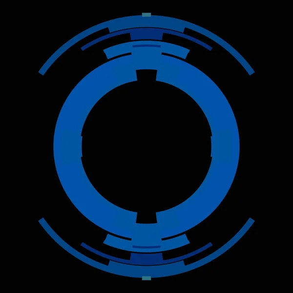 Futurisztikus Kör Alakú Hud Interfész Elem Absztrakt Kör Geometriai Háttér — Stock Fotó