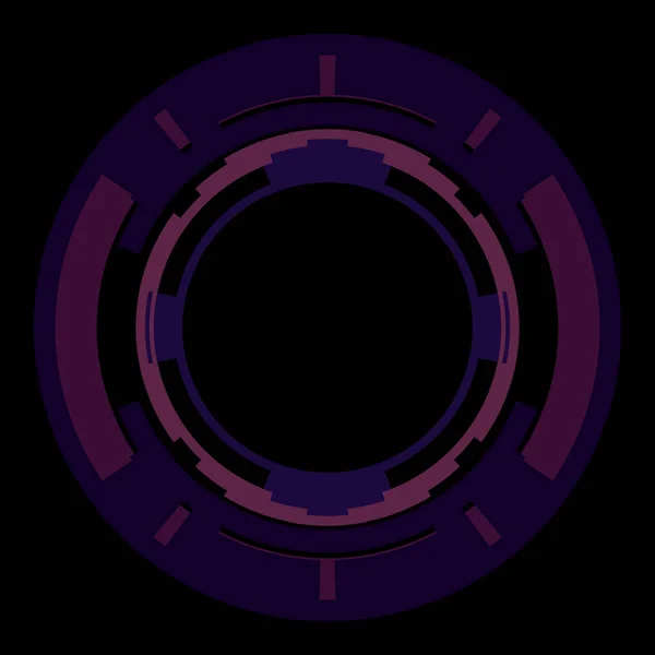 Futurisztikus Kör Alakú Hud Interfész Elem Absztrakt Kör Geometriai Háttér — Stock Fotó