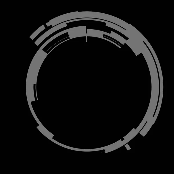 Fütürist Dairesel Gövde Arayüzü Elementi Soyut Çember Geometrik Arkaplan Dijital — Stok fotoğraf