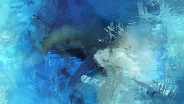 Soyut arkaplanda pürüzlü fırça darbeleri. Fırça boyası. Renkli boya darbeleri. Eşsiz duvar sanatı. Tuvaldeki modern sanat. Renkli çağdaş sanat eserleri.