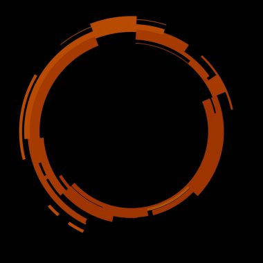 Fütürist dairesel gövde arayüzü elementi. Soyut çember geometrik arkaplan. Dijital teknolojinin grafiksel çizimi.