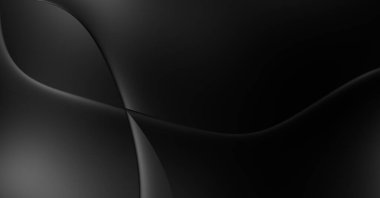 Web sitesi, poster, marka kimliği, broşür, sunum şablonu için lüks koyu bir arka plan. Dalgalı şekilli kaliteli tasarım. Dalgalanmalı soyut arkaplan. Pankart veya kapak tasarımı için dekorasyon.