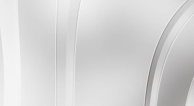 3 boyutlu illüstrasyon. Beyaz kıvrımlı yüzey. Lüks dokuma duvar kağıdı. Zarif bir zemin. Soyut fütüristik geçmiş. Minimalist geometrik kapak tasarımı. Çarpık beyaz çizgiler.