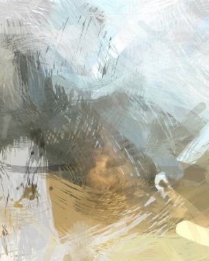 Soyut arkaplanda pürüzlü fırça darbeleri. Fırça boyası. Renkli boya darbeleri. Eşsiz duvar sanatı. Tuvaldeki modern sanat. Renkli çağdaş sanat eserleri.