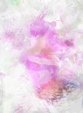 Soyut arkaplanda pürüzlü fırça darbeleri. Fırça boyası. Renkli boya darbeleri. Eşsiz duvar sanatı. Tuvaldeki modern sanat. Renkli çağdaş sanat eserleri.