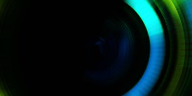 Parlayan neon ışıkları. Parlak sunum tasarım şablonu. Fotoğraf makinesi konsepti. Soyut arkaplan. Dönen ışık ışınları. Hareketli kavramsal duvar kağıdı. Grafik dijital illüstrasyon. 