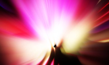 Siyah zemin üzerinde ışık parçacığı izleri. Parlayan parçacıkları ve çizgileri olan ışık patlaması yıldızı. Güzel hareketli soyut ışınlar duvar kağıdı. Renkli Patlama grafiği. Işık ışınlarının patlaması. 