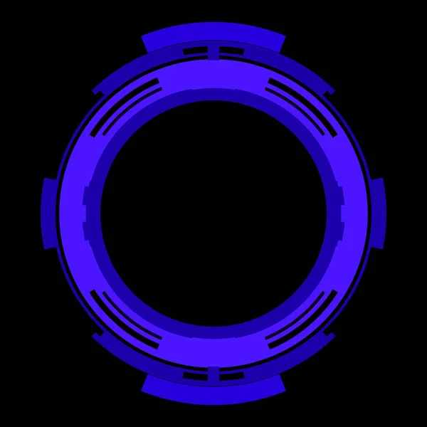 Elemen Antarmuka Hud Melingkar Futuristik Latar Belakang Geometris Lingkaran Abstrak — Stok Foto