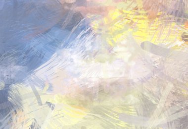 Soyut arkaplanda pürüzlü fırça darbeleri. Fırça boyası. Renkli boya darbeleri. Eşsiz duvar sanatı. Tuvaldeki modern sanat. Renkli çağdaş sanat eserleri.