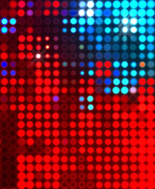 Parlak desenli duvar kağıdı. Sahne ışıkları olan renkli ışıkların ihtişamlı arkaplanı. Parlayan ışıklar siyah arka planda parti izleri. Sahne veya stadyum ışıklarının dijital illüstrasyonu. 