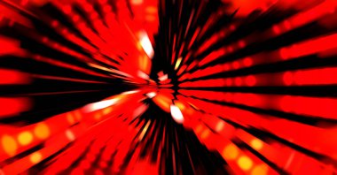 Siyah arkaplanda dönen ışık gösterisi. Lüks çizgiler. Parlak kıvrımlı duvar kağıdı. Uzay tüneli. Dönen ışık çemberi ya da maytap izi. Parlak konsept çizimi.