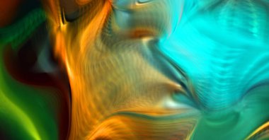 Hareketli girdapların soyut çizimi. Titreşimli renkli kıvrımların dönen akışı. Kıvrımlı ve kıvrımlı arka plan ve çizgiler. Garip duvar kâğıdı tasarımı. Dalgalanma arkaplanı.