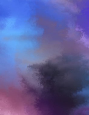 Modern fırça darbeleri. Poster, duvar sanatı, afiş, kart, kitap kapağı veya ambalaj için rahatlatıcı kompozisyonun yumuşak renkli çizimi. Pastel renklerle suluboya. 