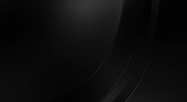 Siyah kıvrımlı yüzey. 3 boyutlu illüstrasyon. Soyut fütüristik geçmiş. Minimalist geometrik kapak tasarımı. Çarpık siyah çizgiler. Lüks dokuma duvar kağıdı. Zarif arkaplan.