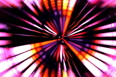 Siyah arkaplanda dönen ışık gösterisi. Lüks çizgiler. Parlak kıvrımlı duvar kağıdı. Uzay tüneli. Dönen ışık çemberi ya da maytap izi. Parlak konsept çizimi.