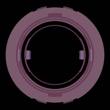 Fütürist dairesel gövde arayüzü elementi. Soyut çember geometrik arkaplan. Dijital teknolojinin grafiksel çizimi.