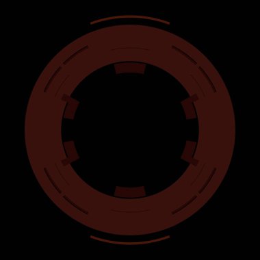 Fütürist dairesel gövde arayüzü elementi. Soyut çember geometrik arkaplan. Dijital teknolojinin grafiksel çizimi.