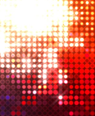 Parlak desenli duvar kağıdı. Sahne ışıkları olan renkli ışıkların ihtişamlı arkaplanı. Parlayan ışıklar siyah arka planda parti izleri. Sahne veya stadyum ışıklarının dijital illüstrasyonu. 