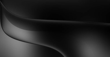 Web sitesi, poster, marka kimliği, broşür, sunum şablonu için lüks koyu bir arka plan. Dalgalı şekilli kaliteli tasarım. Dalgalanmalı soyut arkaplan. Pankart veya kapak tasarımı için dekorasyon.