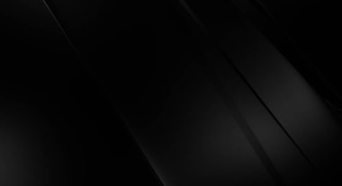 Geometrik katmanlı 3 boyutlu siyah arkaplan. Soyut koyu fütüristik duvar kağıdı. Zarif, parlak çizgili arka plan. Poster, broşür, sunum ve web sitesi için geometrik şablon tasarımı.