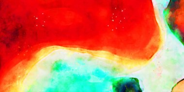 Kova desenli illüstrasyon. Çağdaş ve modern doku. Soyut renk boyama arka planı. Yaratıcı ve sanatsal duvar kağıdı. Fırçalanmış şekilleri ve lekeleri olan sanatsal duvar..