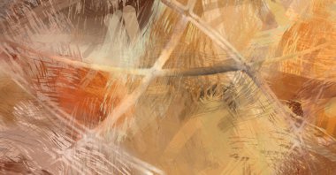 Soyut arkaplanda pürüzlü fırça darbeleri. Fırça boyası. Renkli boya darbeleri. Eşsiz duvar sanatı. Tuvaldeki modern sanat. Renkli çağdaş sanat eserleri.